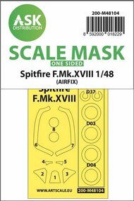  ASK/Art Scale  1/48 Supermarine Spitfire F Mk.XVIII wheels and canopy paint mask outside only 200-M48104
