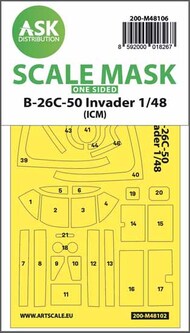 Douglas B-26C-50 Invader one-sided mask self-adhesive pre-cutted #200-M48106