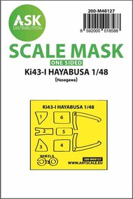 Nakajima Ki-43-I one-sided self adhesive masks for clear parts and masks for the wheels OUT OF STOCK IN US, HIGHER PRICED SOURCED IN EUROPE #200-M48127