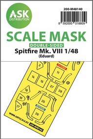  ASK/Art Scale  1/48 Supermarine Spitfire Mk.VIII double-sided express fit mask 200-M48140