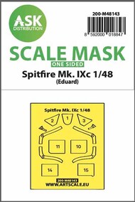  ASK/Art Scale  1/48 Supermarine Spitfire Mk.IXc one-sided express fit mask OUT OF STOCK IN US, HIGHER PRICED SOURCED IN EUROPE 200-M48143