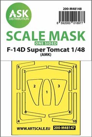  ASK/Art Scale  1/48 Grumman F-14D Super Tomcat double-sided express fit mask for AMK OUT OF STOCK IN US, HIGHER PRICED SOURCED IN EUROPE 200-M48147