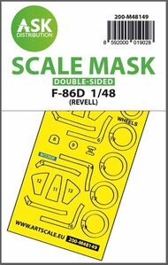  ASK/Art Scale  1/48 North-American F-86D double-sided express fit mask for Revell OUT OF STOCK IN US, HIGHER PRICED SOURCED IN EUROPE 200-M48149