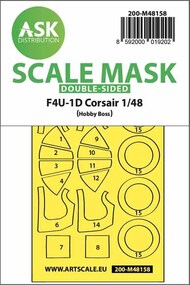  ASK/Art Scale  1/48 Vought F4U-1D Corsair double-sided express mask 200-M48158