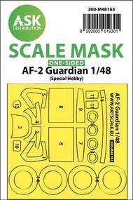 Grumman AF-2 Guardian one-sided express fit masks for clear parts and masks #200-M48163