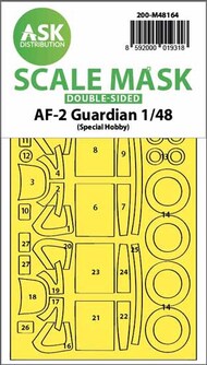  ASK/Art Scale  1/48 Grumman AF-2 Guardian double-sided fit express mask 200-M48164