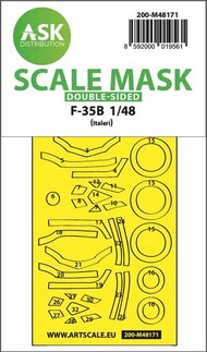  ASK/Art Scale  1/48 F-35B double-sided express fit mask for Italeri OUT OF STOCK IN US, HIGHER PRICED SOURCED IN EUROPE 200-M48171