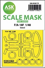  ASK/Art Scale  1/48 Boeing F/A-18F Hornet F/A-18F one-sided express fit mask OUT OF STOCK IN US, HIGHER PRICED SOURCED IN EUROPE 200-M48175