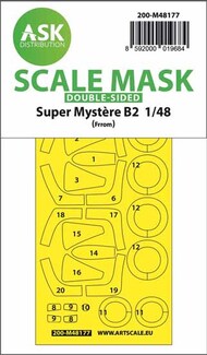  ASK/Art Scale  1/48 Super Mystere B2 double-sided express fit mask for FRROM 200-M48177