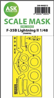 Lockheed-Martin F-35B Lightning II wheels and canopy frame paint mask (outside only) #200-M48212