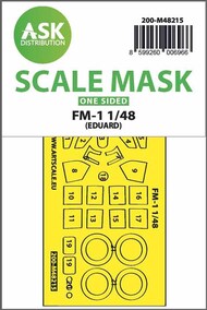  ASK/Art Scale  1/48 General-Motors FM-1 Wildcat wheels and canopy frame paint mask (outside only) 200-M48215