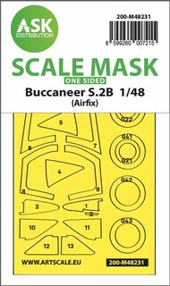 Blackburn Buccaneer S.2B wheels and canopy frame paint mask #200-M48231