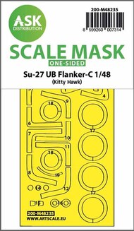 Suchoj Su-27UB Flanker-C one-sided self adhesive fit masks for clear parts #200-M48235