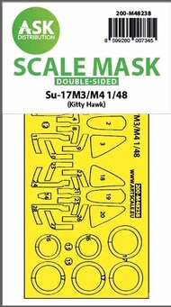  ASK/Art Scale  1/48 Sukhoi Su-17M3/M4 wheels and canopy frame paint mask (inside and outside) 200-M48238