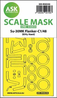  ASK/Art Scale  1/48 Sukhoi Su-30MK Flanker-C one-sided express fit mask 200-M48246