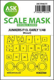  ASK/Art Scale  1/48 Junkers F-13 double-sided express fit mask 200-M48275
