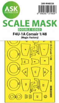 Vought F4U-1A Corsair double-sided fit and self adhesive express mask #200-M48326