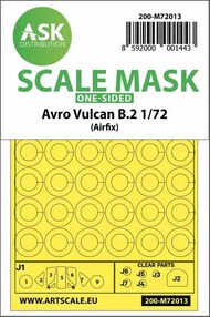  ASK/Art Scale  1/72 Avro Vulcan B.2 canopy masks (outside only) 200-M72013