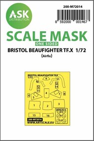 ASK/Art Scale  1/72 Bristol Beaufighter TF.X Kabuki wheels and canopy masks (outside only) OUT OF STOCK IN US, HIGHER PRICED SOURCED IN EUROPE 200-M72014