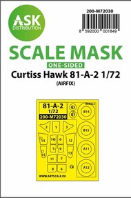  ASK/Art Scale  1/72 Curtiss Hawk 81-A-2 mask (outside only) OUT OF STOCK IN US, HIGHER PRICED SOURCED IN EUROPE 200-M72030