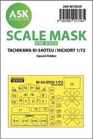  ASK/Art Scale  1/72 Tachikawa Ki-54OTSU / Hickory one-sided painting mask for Special Hobby 200-M72039