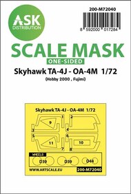  ASK/Art Scale  1/72 Douglas Skyhawk TA-4J - OA-4M one-sided painting mask 200-M72040