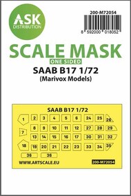 SAAB B17 one-sided painting (outside only) express mask #200-M72054