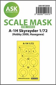  ASK/Art Scale  1/72 Douglas A-1H Skyraider one-sided painting (outside only) express mask 200-M72058