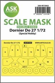  ASK/Art Scale  1/72 Dornier Do-27 double-sided pre-cuttet mask 200-M72062