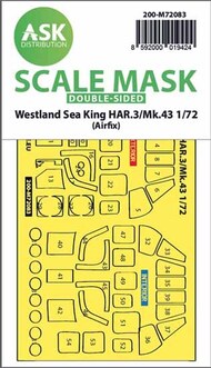  ASK/Art Scale  1/72 Westland Sea King HAR.3 / Mk.43 double-sided express fit mask 200-M72083