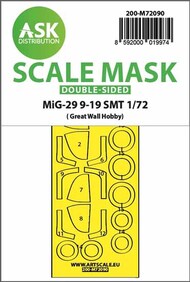  ASK/Art Scale  1/72 MiG-29 9-19 SMT double-sided express fit mask OUT OF STOCK IN US, HIGHER PRICED SOURCED IN EUROPE 200-M72090