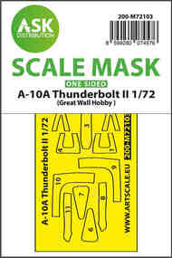 Fairchild A-10A Thunderbolt II canopy frame paint masks (outside only) #200-M72103