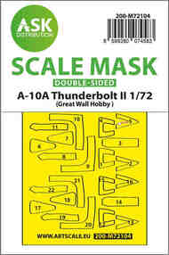 Fairchild A-10A Thunderbolt II canopy frame paint mask (inside and outside) #200-M72104