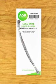  ASK/Art Scale  NoScale Lead Wire - Round 0,3 mm x 120 mm (30 pcs) 200-T0051