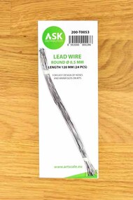  ASK/Art Scale  NoScale Lead Wire - Round 0,5 mm x 120 mm (24 pcs) OUT OF STOCK IN US, HIGHER PRICED SOURCED IN EUROPE 200-T0053