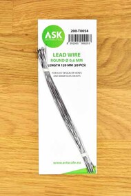  ASK/Art Scale  NoScale Lead Wire - Round 0,6 mm x 120 mm (20 pcs) OUT OF STOCK IN US, HIGHER PRICED SOURCED IN EUROPE 200-T0054