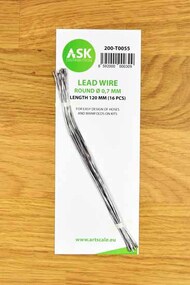  ASK/Art Scale  NoScale Lead Wire - Round 0,7 mm x 120 mm (16 pcs) OUT OF STOCK IN US, HIGHER PRICED SOURCED IN EUROPE 200-T0055