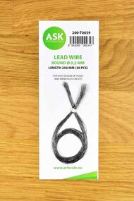  ASK/Art Scale  NoScale Lead Wire - Round 0,2 mm x 250 mm (30 pcs) OUT OF STOCK IN US, HIGHER PRICED SOURCED IN EUROPE 200-T0059