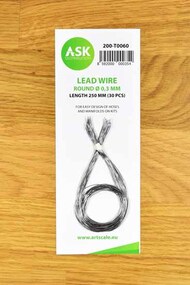  ASK/Art Scale  NoScale Lead Wire - Round 0,3 mm x 250 mm (30 pcs) OUT OF STOCK IN US, HIGHER PRICED SOURCED IN EUROPE 200-T0060