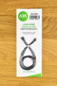  ASK/Art Scale  NoScale Lead Wire - Round 0,4 mm x 250 mm (28 pcs) OUT OF STOCK IN US, HIGHER PRICED SOURCED IN EUROPE 200-T0061