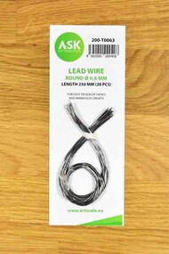  ASK/Art Scale  NoScale Lead Wire - Round 0,6 mm x 250 mm (20 pcs) 200-T0063