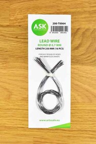  ASK/Art Scale  NoScale Lead Wire - Round 0,7 mm x 250 mm (16 pcs) 200-T0064
