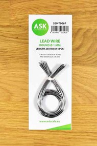  ASK/Art Scale  NoScale Lead Wire - Round 1 mm x 250 mm (14 pcs) OUT OF STOCK IN US, HIGHER PRICED SOURCED IN EUROPE 200-T0067