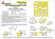  A-Squared  1/72 Sukhoi Su-57 die-cut mask for painting canopy frame and wheel hub ASQM48001Y