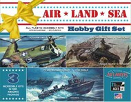  Atlantis Models  NoScale US Navy Air, Land & Sea Set: Sherman Tank, HUP2, PT Boat AAN9001