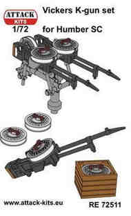 Vickers K machine gun detail set 3D (4 pcs) #AT-RE72511