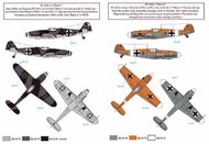 Bf 109/HA-1112 1990s Airshow Star Decals decal sheet #BUC-48005