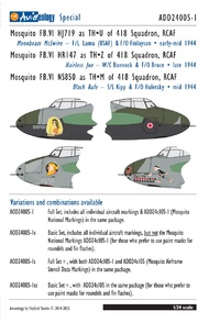 de Havilland Mosquito FB.VIs HJ719, HR147, NS850 'Intruders' of 418 Squadron, RCAF (basic set) ADD24005-1X