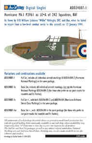 Hawker Hurricane Mk.I P2961 as LE-A of 242 Sqn, RAF McKnight aircraft (Basic Set) #ADD24007-1X