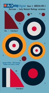 Hawker Hurricane National Markings early variation 1 ADD24C104-1